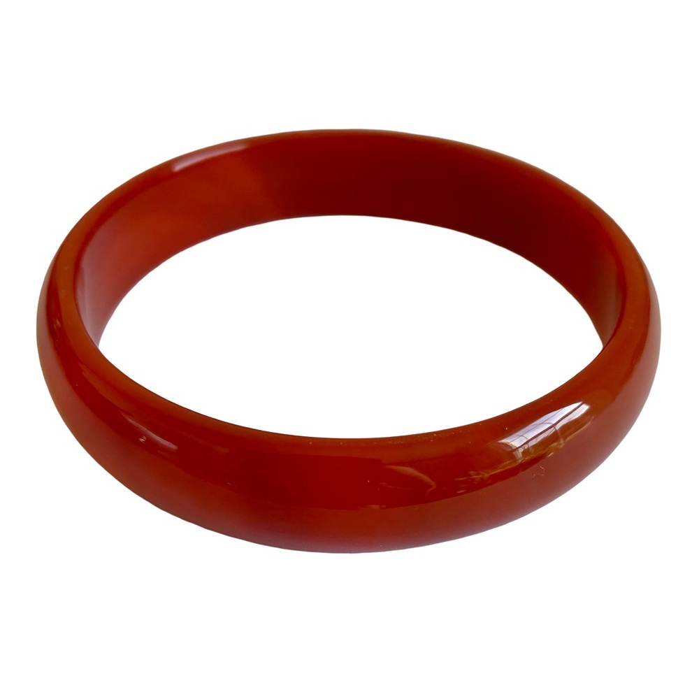 Vintage Carnelian Red Agate Bangle Bracelet
